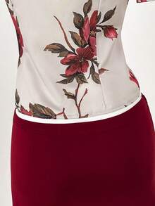 Lyxana Women's Casual Floral Print Shirt, Summer - Multicolor - View 6