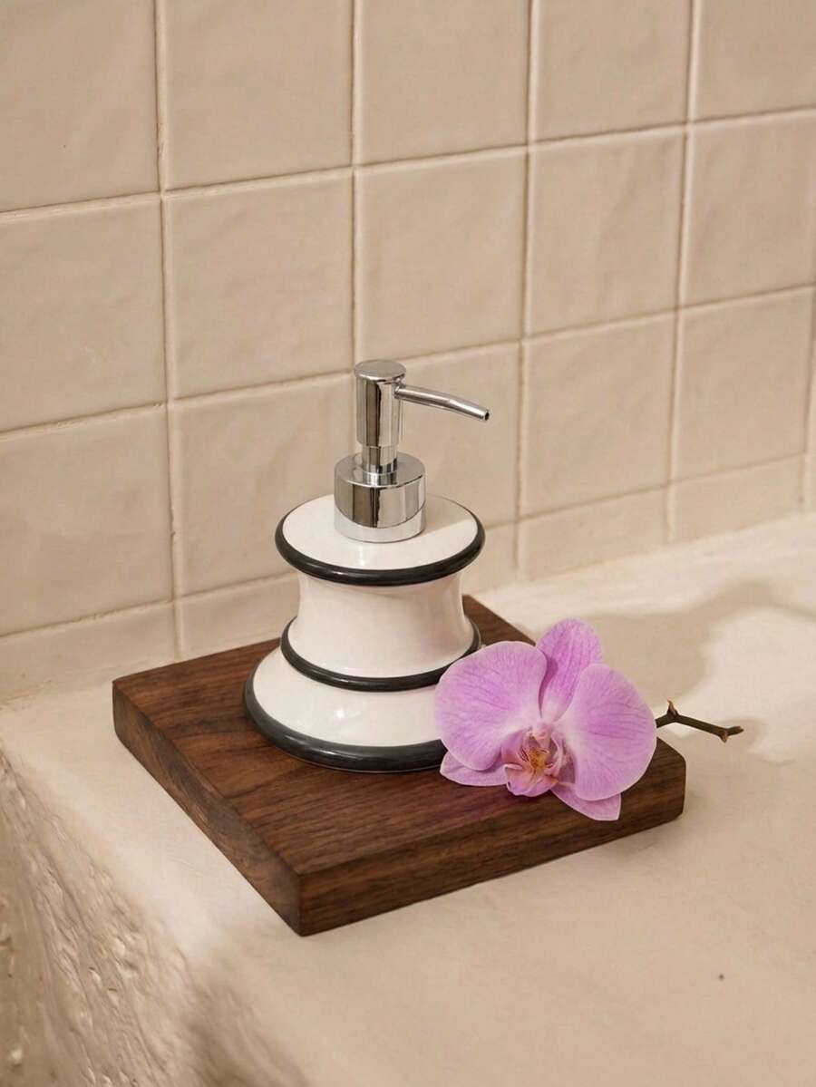 Cirelle Keramik-Pumpspender - Französischer Badezimmer-Organizer für Seife & Shampoo, elegante Badezimmer-Dekoration & praktisches Zuhause-Geschenk - Verschiedenfarbig - Übersicht 1