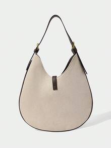 SHECARRY Women's Shoulder Bag, Exquisite Commuting, Casual Vacation Splicing Bag - Apricot - View 6
