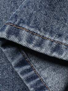 Livesso Women's High Waist Pockets Wide Leg Loose Casual Versatile Jeans - Blue - View 6