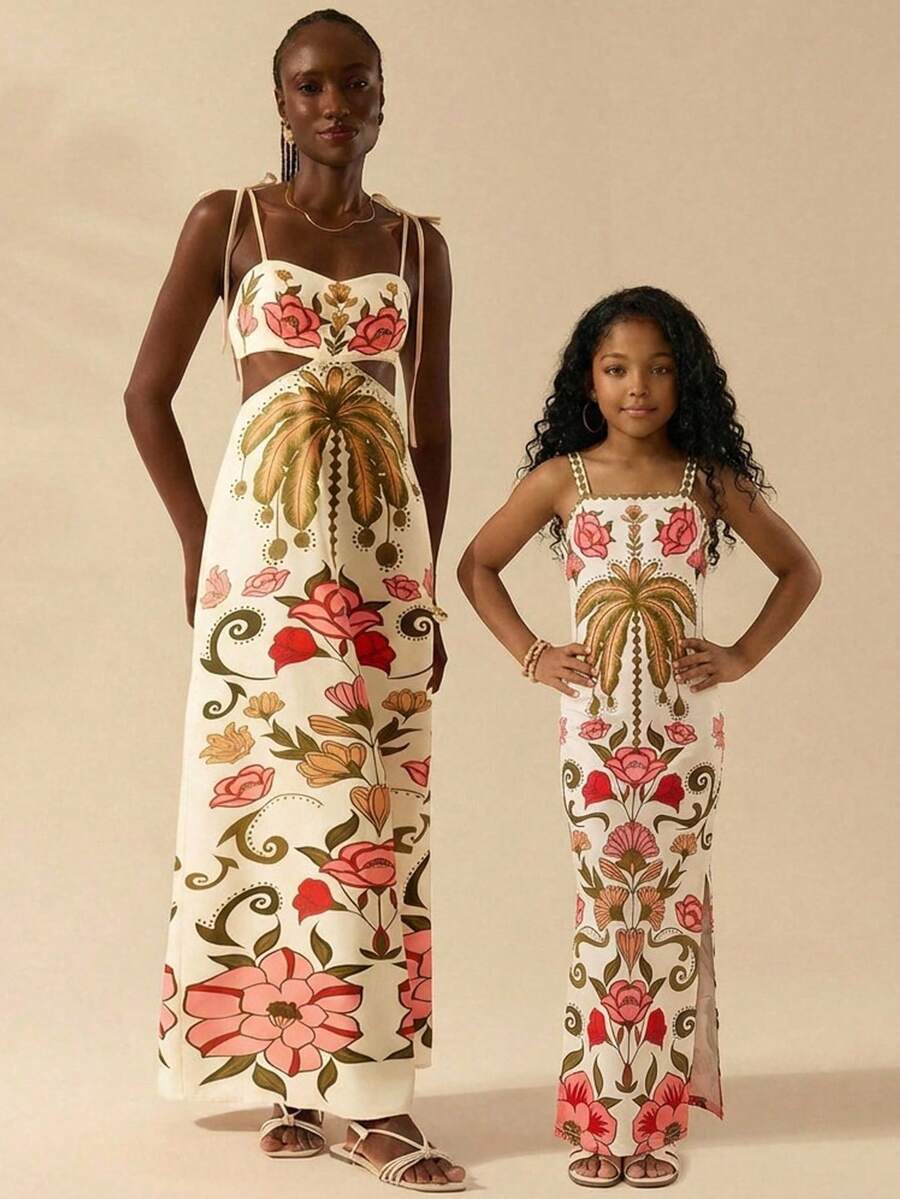 Travachic KIDS 少女碎花无袖休闲夏季连衣裙 - 彩色 - 查看 1