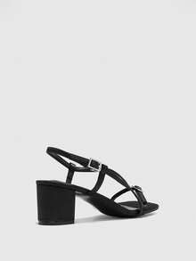 CUCCOO BIZCHIC Minimalist Fashionable Versatile Casual & Office Commute Women High Heel Sandals - Black - View 9