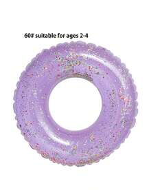 New Transparent Sequin Swimming Ring PVC Children's Thickened Water Swimming Ring Summer Outdoor Swimming Underarm Ring - Multicolor - View 5