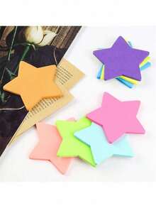 8 paquetes de notas adhesivas con forma de estrella, 8 colores brillantes, 30 hojas por bloque, blocs de notas autoadhesivos para uso escolar, oficina y planificador diario - Multicolor - Ver 3