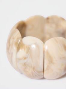 MUSERA Marble Stone Style Stretchy Bracelet  Holiday Spring Summer Beach Festival Vacation Cute Daily - White - View 5