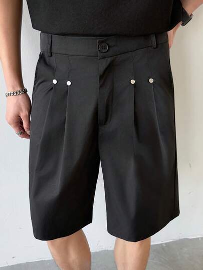 PAVTROS Men's Casual Loose Fit Shorts, Business Business Office Shorts, Gift For A Boyfriend Or Husband,Valentine's Day,Spring To Summer,Gift For My Boyfriend,Mardi Gras,Vintage,Streetwear,Party,St Patrick's Day,Going Out