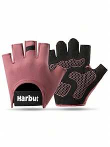 1 Pair Fingerless Gloves With Thickened Men Women Fitness Weight Lifting Wristband Gloves Body Building Training Sports Exercise Cycling Glove Shockproof - Multicolor - View 23