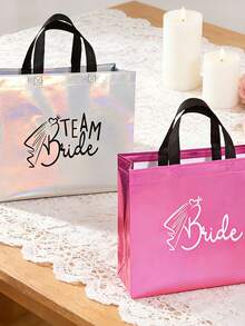 8pcs Bridal Party Favor Gift Bags, Wedding Decoration Creative Bridesmaid Bags, Bridal Shower Novelty Gifts, Sparkling Wedding Decor For Home Room Party Favors - multicolor - View 7