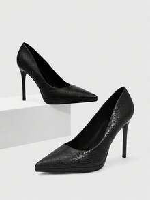 CUCCOO SZL 女士黑色尖头休闲/工作高跟鞋 - 黑色 - 查看 2