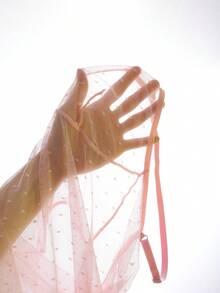 女士蕾丝优雅性感睡裙 - 粉色 - 查看 6