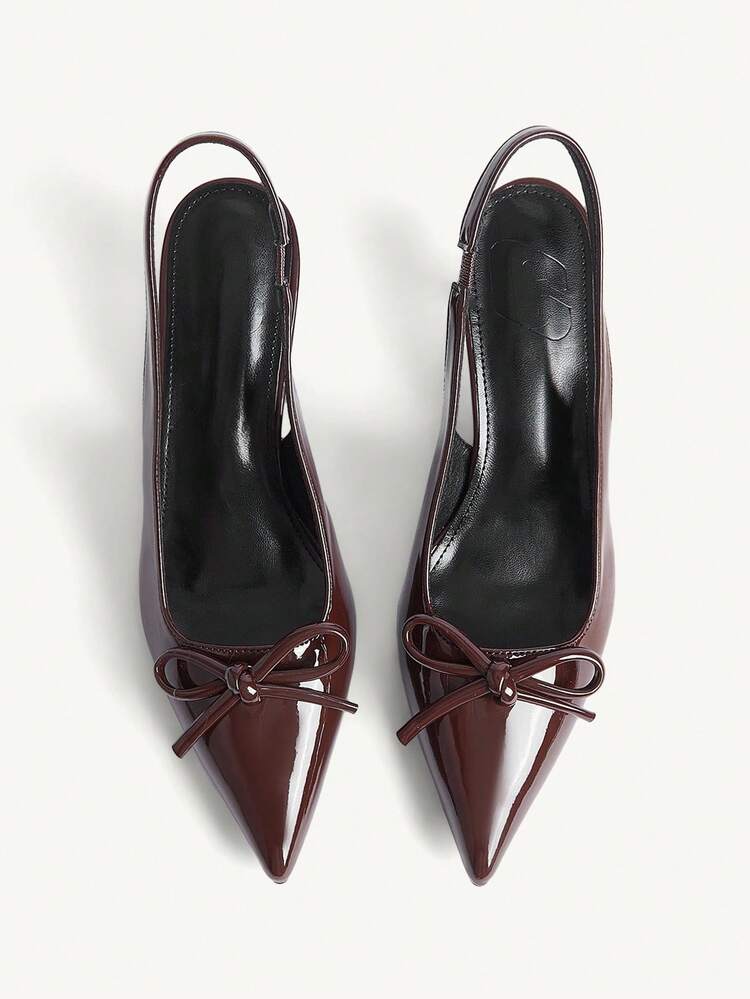 CUCCOO CHICEST Women's Fashionable Black Bow-Knot Pointed Toe Stilettos, Suitable For Commuting, Dating, Party Summer Shoes Summer Break Easter Prom Heels Wedding Shoes Summer Shoes Bride Shoes