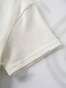 MONOPOLY X SHEIN 2件套趣味休闲风男童短袖T恤和短裤套装，舒适亲肤 - 彩色 - 查看 6