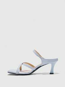 CUCCOO BIZCHIC Simple And Generous, Fashionable And Versatile, Casual Workplace Commuter Women's High-Heeled Sandals - Baby Blue - View 10