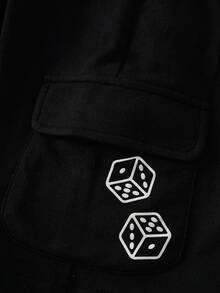 MONOPOLY X SHEIN 2件套趣味休闲风男童短袖T恤和短裤套装，舒适亲肤 - 彩色 - 查看 10