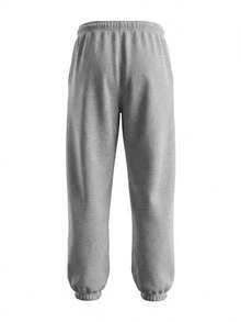 Nike Solo Swoosh Men's Cuffed Fleece Trousers Grey - Grey Heather - View 2