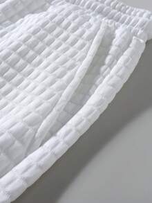 Manfinity CasualCool Bộ đồ nam thường ngày gồm áo polo tay ngắn và quần short cạp chun, thích hợp mặc hàng ngày. - trắng - Xem 5