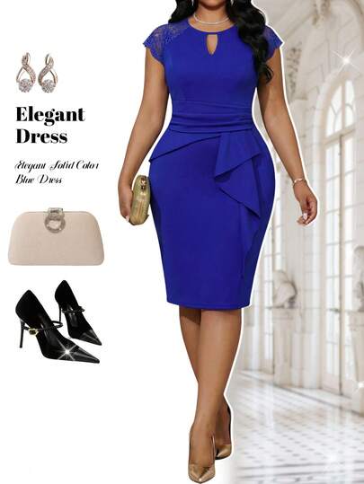 Fleurora 大码短袖连衣裙，时尚夏装