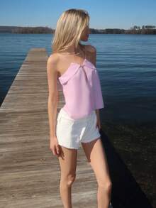 Sydney Algeri Women's Casual Sleeveless Camisole, Sexy & Comfortable For Summer Y2k - Pink - View 5