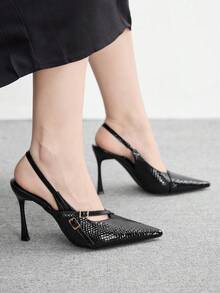 CUCCOO BIZCHIC 女士时尚派对尖头高跟鞋 - 黑色 - 查看 4