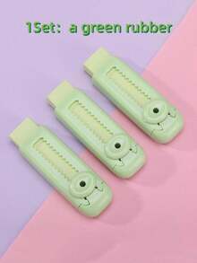 1 pièce Gomme rétractable à pousser pour étudiants, propre, sans résidu, flexible. Convient pour les études, la peinture, le travail de bureau. Petit et raffiné, facile à transporter pour la rentrée scolaire - A - Voir 3