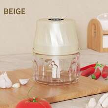 Teckwe MY-13 Three-Blade Strong Wireless Household Electric Garlic Masher, Small Household Meat Grinder, Spice Grinder, 350 Ml Capacity, 500mAh Rechargeable Lithium Battery - Multicolor - View 7