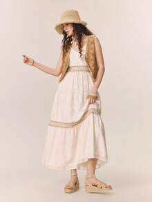 Styleloop Women's Fashionable Versatile Buckle Design Thick Sole Wedge Sandals For Daily Wear - Khaki - View 5