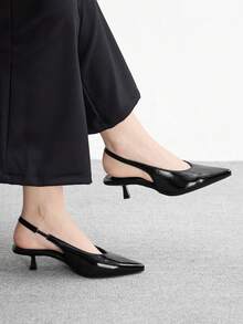 CUCCOO BIZCHIC Ladies' Commuting High-Heeled Shoes With Buckles - PU black - View 1