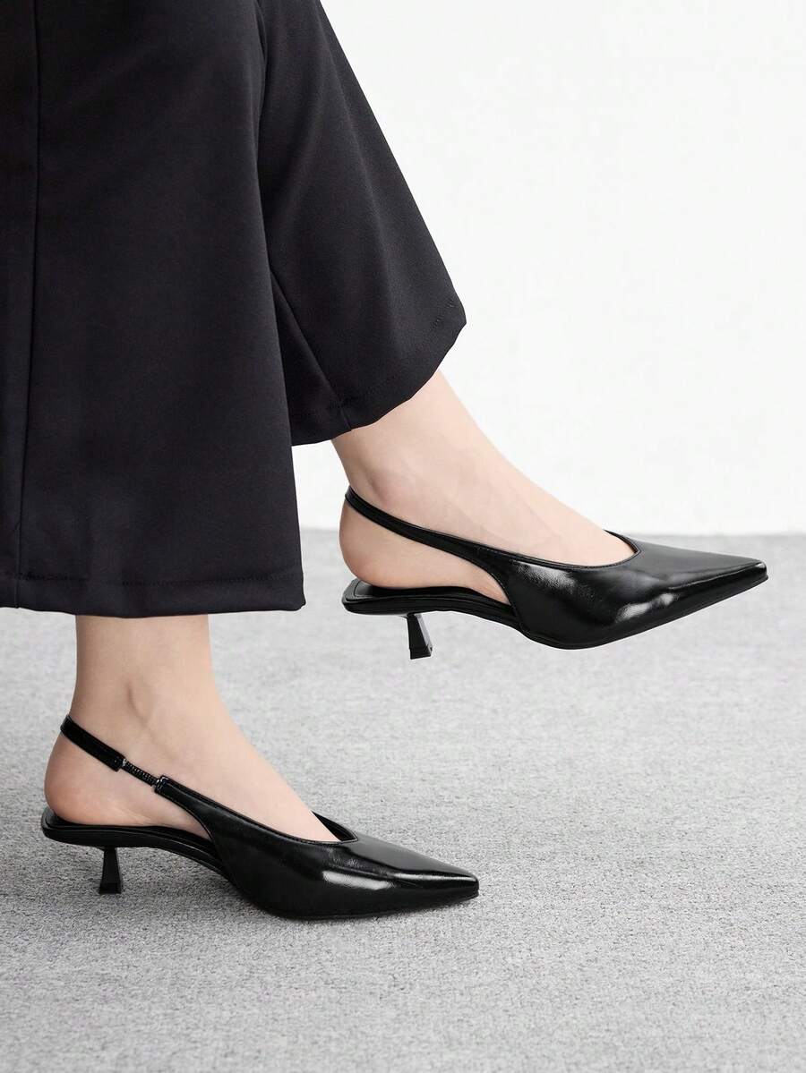 CUCCOO BIZCHIC Ladies' Commuting High-Heeled Shoes With Buckles - PU black - View 1