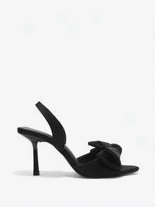 Eladyva Women's Creative Stylish Elegant Bowknot High Heel Sandals - Black - View 8