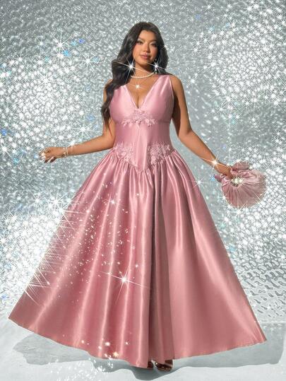 Viva Relle Vestido elegante sin mangas, dulce y elegante, de diosa de la moda, talla grande