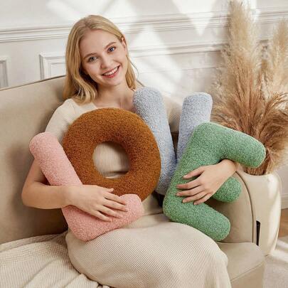 1 Piece, 26 Letter Shaped Throw Pillow, Home Personalized Wind Cushion, Girl Princess Sofa Decorative Throw Pillow, Creative DIY--LOVE, Suitable For Bedroom