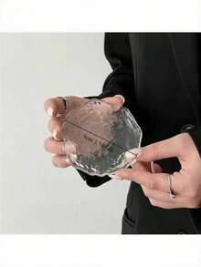 1 High-End Glass Tea Tasting Cup And Saucer, Japanese Bamboo Hat Cup, Tea Cup, Kung Fu Tea Cup, Personal Tea Cup, Master Cup, Transparent Frosted Mist Cup And Saucer - Multicolor - View 6