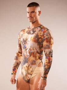 FeverCity Bộ áo liền quần dài tay nam in họa tiết toàn thân, thời trang và gợi cảm. - Nhiều màu - Xem 6