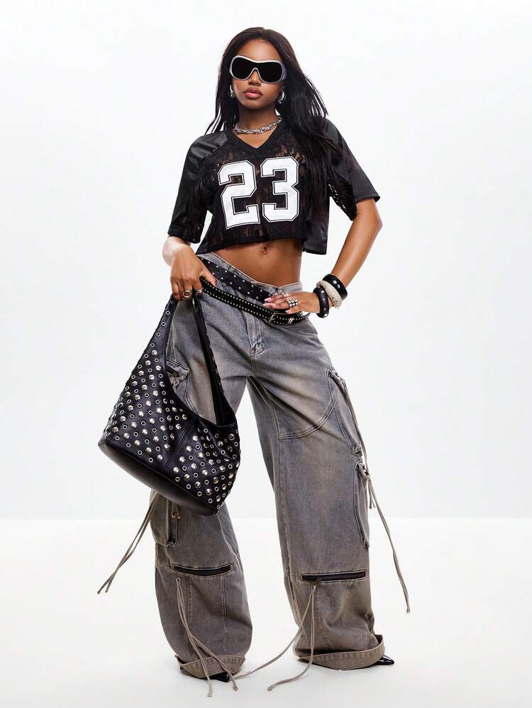 Coolane Women's Black And White Summer Streetwear City Break Y2K