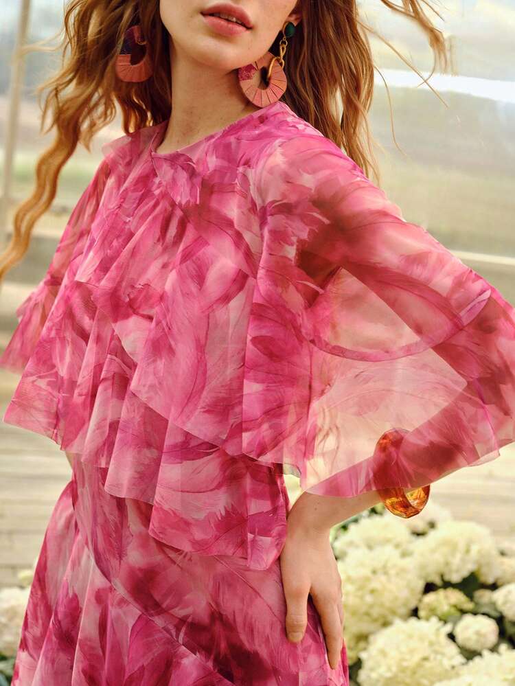 ROMANTIC ASYMMETRIC RUFFLE HEM DRESS, SPRING/SUMMER