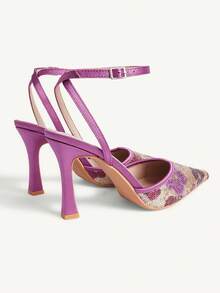 CUCCOO CHICEST Women Shoes Pointed Stilettos Wedding Banquet Party Elegance Wedding Shoes - Purple - View 11