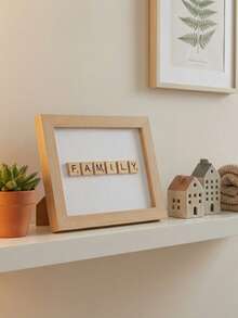 100pcs/200pcs Wood Letter Tiles,Scrabble Letters For Crafts, DIY Wood Gift Decoration, Making Alphabet Coasters And Scrabble Crossword Game - Alphabet wood chip - View 7