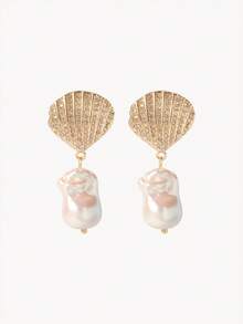 Opalesca Women's Earrings,Premium/Elegant/Classy/Dailywear/Minimalist,Pearl/Crystal,For Mom/Women/Girl/Mother,Summer/Beach/Prom/Party/Holiday/Vacation,Engagement/Wedding/Promise,Bride,Heart/Floral,Fairycore/Mermaid Core - Multicolor - View 2