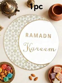 1-8 Alas Meja Bundar Aneka Warna untuk Ramadan, Cocok untuk Dekorasi Meja, Dekorasi Rumah, Acara Perjamuan, Makan Malam Perayaan, Pesta Liburan di Luar Ruangan, Dekorasi Meja, Aksesori yang Indah - MultiWarna - View 15