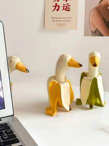 Joivida Creative Banana Duck Art Garden Ornament, Fun Shaped Yellow Duck Home Decor, Cute Desktop Decoration For Office Living Room, Unique Novelty Gift For Friends & Family - multicolor - View 11