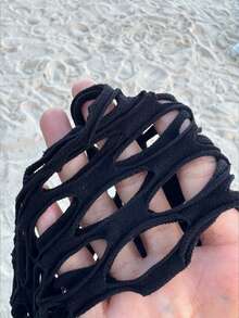 Swim SXY Women's Sexy Hollow-Out Long Sleeve Cover-Up Dress - Black - View 7