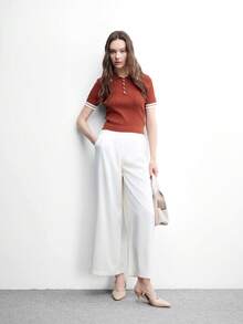 CUCCOO BIZCHIC Women's Shoes Square Toe Patent Leather Apricot Cross Strap Rear Strap Basic Commuting Wear Daily Thin Heel High Heel Shoes - Apricot - View 6