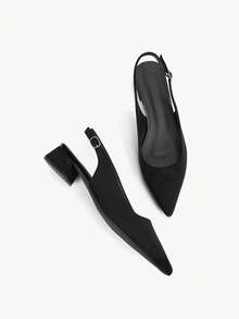 2025年秋季时尚简约风格女士金色裂纹图案粗跟平底鞋，3厘米舒适透气凉鞋情人节 - 黑色 - 查看 9