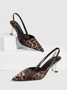 CUCCOO SZL Women's Pointed Toe Stiletto High Heel Shoes, Elegant Sexy Fashion Design, Suitable For Date, Afternoon Tea, Party, Evening, Daily Commute Spring Shoes - leopard print - View 2