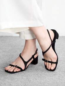 CUCCOO BIZCHIC Minimalist Fashionable Versatile Casual & Office Commute Women High Heel Sandals - Black - View 5