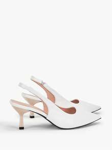 Women's High Heel Shoes, Fashion Versatile Commuting Work Shoes, French Style Summer Sandals - White Leather - View 10