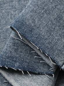 DAZY Quần jeans nữ ống đứng cạp thấp in hình ngôi sao bên hông, kiểu dáng thường ngày. - Rửa trung bình - Xem 7