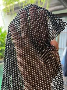 TRNVIE Y2K Women's Rhinestone Camisole, Sexy Sheer, Suitable For Bar, Party, Carnival - Black - View 5