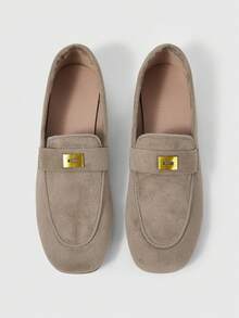 Sleekvia Women's Casual Versatile Commuting Minimalist Flat Shoes - Grey - View 3