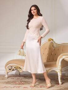 CUCCOO TILAWA Dammode Dagliga Slip-On Högklackade Sandaler - Ljusguld - Visa 4